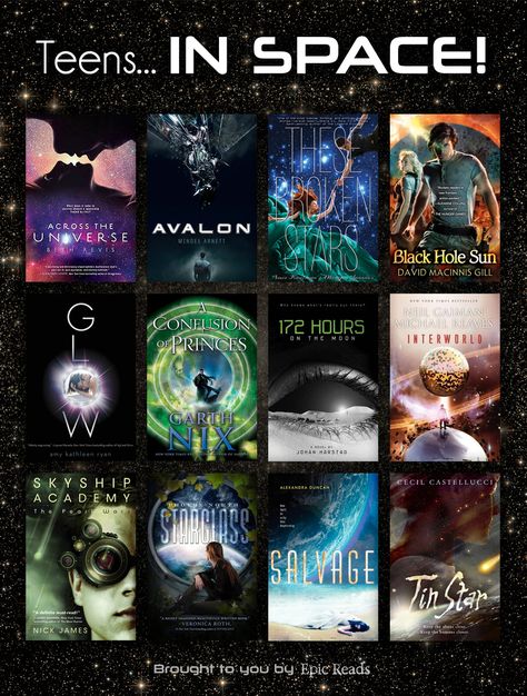12 YA Books Set In Space! via @Epic Reads Sci Fi Films, Science Fiction Books, Disturbing Books, Sci Fi Books, Ya Books, Book Display, Sci Fi Movies, Books Young Adult, Books For Teens