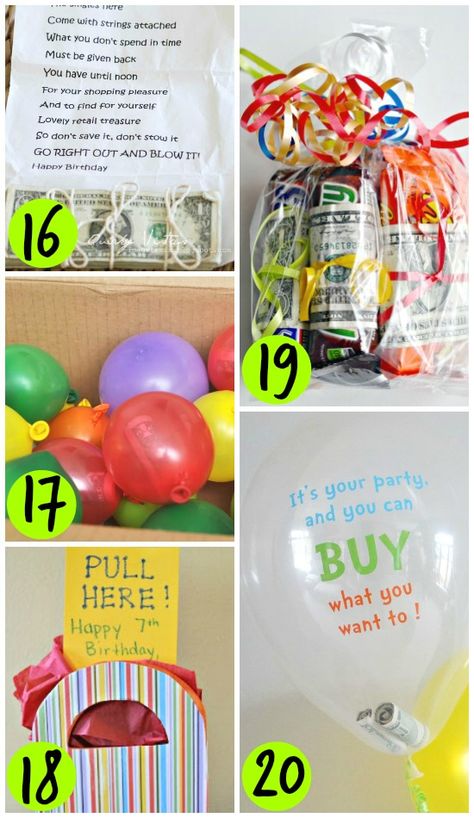 DIY Birthday Money Gift Ideas Birthday Gift Ideas With Money, Shopping Spree Birthday Gift, Annoying Ways To Give Money As A Gift, Cute Ways To Gift Money Birthday, Birthday Shopping Spree Ideas, 18th Birthday Cash Gift Ideas, Sweet Sixteen Money Gift Ideas, Fun Money Gift Ideas Birthday, Shopping Spree Gift Ideas