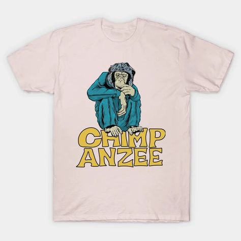 Chimpanzee - Monkey - T-Shirt | TeePublic Monkey T Shirt, T Shirt