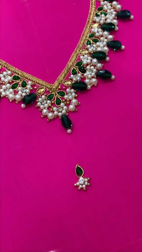 Pearl Work Maggam Blouses, Pearl Aari Work Blouse, Pearl Aari Work Blouse Designs, Pearl Maggam Work Blouse Designs, Blouse Maggam Works, Simple Pearl Work Blouses, Beads Work Blouse Designs, Pearl Maggam Work, Kids Maggam Work Blouse Designs