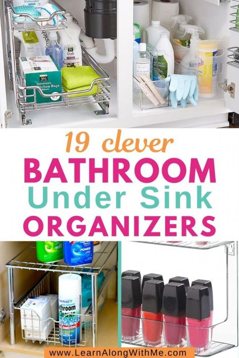 Organisation, Undersink Organization Bathroom Bath, Organize Under Bathroom Sink Ideas, Diy Bathroom Storage Cabinet Under Sink, Small Bathroom Sink Organization, How To Organize Under Bathroom Sink, Under The Sink Organization Bathroom, Undersink Organization Bathroom, Bathroom Vanity Organization Under Sink