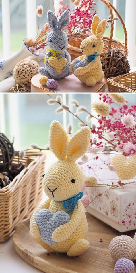 26 Best Free Crochet Patterns Amigurumi Crochet Rabbit Free Pattern, Easter Crochet Patterns Free, Easter Bunny Crochet Pattern, Crochet Easter Basket, Amigurumi Minta, Crochet Toys Free, Crochet Bunny Pattern, Easter Crochet Patterns, Crochet Rabbit