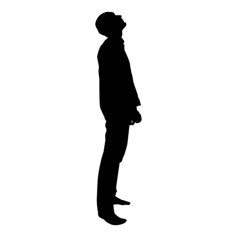 People Silhouette Drawing, Silhouette Man Standing, Person Silouhette, Men Looking Up, People Shiloutte, Human Silloute, Person Sillouhette, Man Sillhoute, Man Silouhette