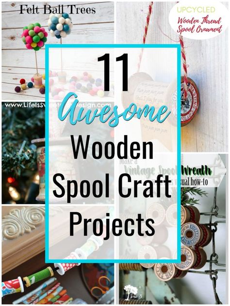 Wooden Spool Craft Projects - Create with Claudia Upcycling, Cotton Reel Craft, Wooden Spool Projects, Wooden Spool Crafts, Spool Furniture, Victorian Crafts, Wire Spool, Spool Crafts, Arts And Crafts For Adults