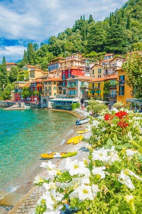 Most colourful place you must visit once in your life.  #places #placestogo #placestovisit #placestotravel #travel #colorful Lake Como Italy Photography, Fotografi Kota, Colorful Places, Lake Como Italy, The Dolomites, Places In Italy, Batumi, Como Italy, Alam Yang Indah