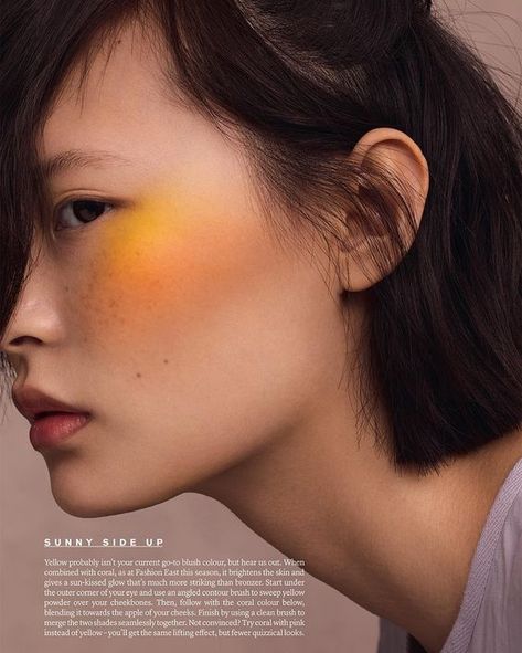 Makeup Runway, Editorial Make-up, Editorial Vogue, Party Make-up, Yellow Makeup, Yellow Eyeshadow, Make Up Inspiration, Beauty Make-up, Runway Makeup