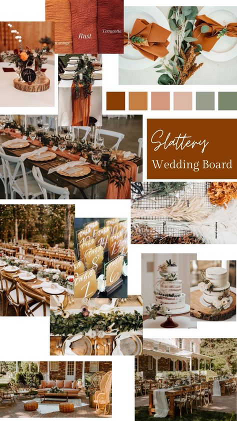 Terracotta Color Palette, Terra Cotta Wedding, Fall Wedding Color Schemes, Boho Wedding Theme, Wedding Options, Sage Wedding, Outdoor Fall Wedding, Wedding Themes Fall, November Wedding