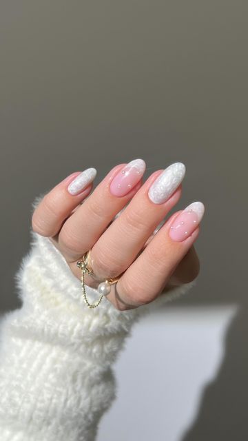 Aistė Haas on Instagram: "🌬️🌨️ Holiday nails, but keeping it classy with pearly whites that shimmer like winter snow ❄️ *all products are linked on my amzn in the bio _____ (*aff) #pearlnails #whitenails #winternails #christmasnails #holidaynails #nailinspo #sparklynails #frenchnails" Winter Nails, Holiday Nails, Snow Nails, Pearl Nails, Sparkly Nails, Keep It Classy, Winter Snow, French Nails, White Nails