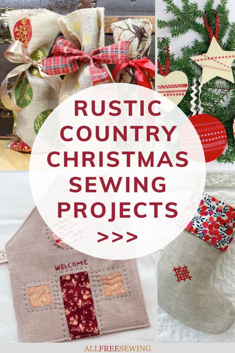 Scrap Fabric Projects Christmas, Quick Diy Christmas Gifts Sewing Projects, Christmas Sewing Crafts Handmade Gifts, Handmade Christmas Crafts To Sell, Christmas Crafts Using Fabric, Kitchen Towels Crafts Free Pattern, Rustic Sewing Projects, Small Christmas Sewing Projects, Diy Christmas Sewing Projects