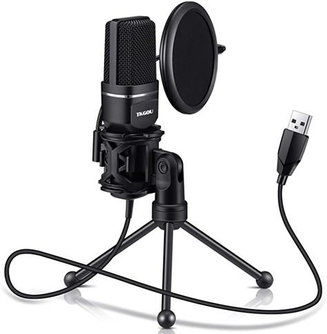 Amazon.com: USB Microphone for Computer - Plug &Play Computer Microphone - Metal Condenser Recording Microphone with Pop Filter for Skype, Recordings for YouTube, Google Voice Search, Games (Windows/Mac): Home Audio & Theater Usb Outlet Plugs, Imac Laptop, Usb Packaging, Gaming Microphone, Wood Usb, Windows Laptop, Usb Lamp, Desktop Windows, Usb Design