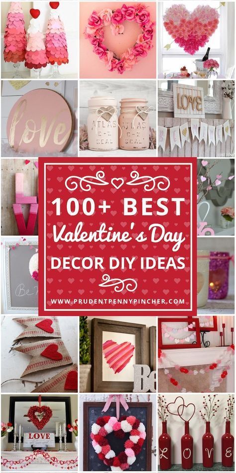 100 Best Valentine's Day Decor DIY Ideas #valetines #valentinecraft #diy #crafts Valentijnsdag Diy, Hadiah Valentine, Saint Valentin Diy, Kerajinan Diy, Decor Diy Ideas, Diy Valentine's Day Decorations, Dekor Diy, Diy Valentines Decorations, Valentine's Day Decor