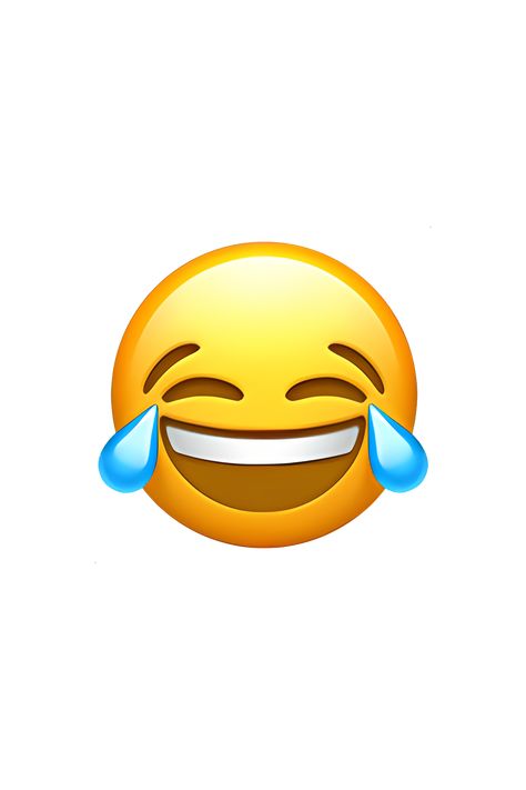 The 😂 Face With Tears of Joy emoji depicts a yellow face with closed eyes, a wide open mouth, and tears streaming down its cheeks. The mouth is curved upwards in a big grin, and the eyebrows are raised in a laughing expression. The tears are represented by two blue droplets on either side of the face. Overall, the emoji conveys a sense of uncontrollable laughter and joy. Emoji Laughing Face, Laugh Emoji Face, Iphone Laughing Emoji, Ios Emoji Faces, I Phone Emojis, Laughing Emoji Face, Laughter Emoji, Laughing Face Emoji, Iphone Emoji Png