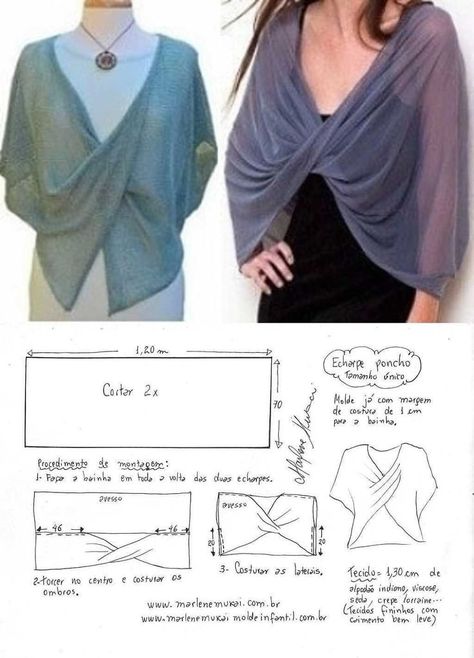 Sew Ins, Rok Denim, Sewing Scarves, Tunic Sewing Patterns, Costura Fashion, Blouse Drafting Patterns, Diy Blouse Pattern, Sewing Clothes Women, Drafting Patterns
