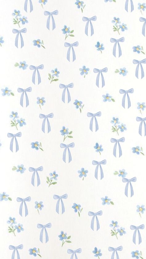 Bow Wallpaper Iphone, Girly Background, Aesthetic Wallpaper Blue, Iphone Cellphone, Home Screen Lock Screen, Iphone Wallpaper Preppy, Aesthetic Stories, Cute Summer Wallpapers, Blue Flower Wallpaper