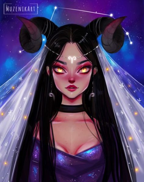 Arte Aries, Aries Aesthetic, Aries Art, Zodiac Characters, Anime Zodiac, Prințese Disney, Desen Anime, Astrology Art, Goddess Art