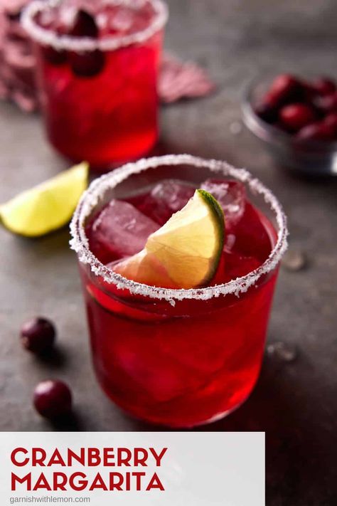 Margaritas, Tequila Cranberry Drinks, Cranberry Vodka Recipe, Spiked Drinks, Limeade Margarita, Cranberry Cocktail Recipe, Coconut Tequila, Drinks With Cranberry Juice, Batch Cocktail Recipe