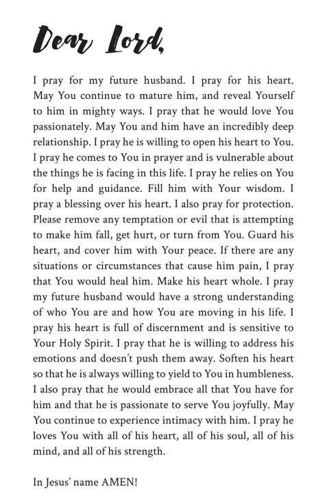 31 Prayers For My Future Husband was written for single women who desire the intimacy of marriage, women currently in a serious relationship, and women who are engaged planning for their special day! This is a great resource to help teenagers purpose their hearts for what God has for their future marriage or anyone else who feels strongly about getting married and cares for the heart of their future spouse. Things To Pray For Your Future Husband, Prayers For The Future, Prayers For Future Husband, Prayer For Future Husband, Prayers For My Future Husband, Future Husband Prayer, Husband Prayer, Bestfriend Quotes, Deep Relationship Quotes