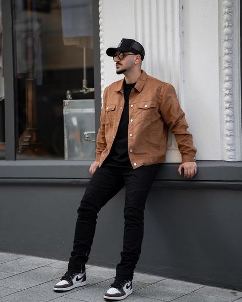 Fall outfits for men 2023 20 ideas: A Style Guide Mens Outfit Graphic Tee, Jacket With Hoodie Outfit Men, Guy Date Night Outfit, Men Fall Outfits Dressy, Mens Casual Outfits Winter, Mens Pea Coat Outfits, Men Fashion 2024, Night Out Outfit Clubwear Men, Black Guy Outfits