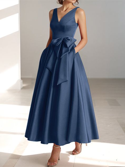 Mother of the Bride Dresses Cocktail Dress Elegant, A Line Cocktail Dress, Dresses With Pockets, Bride Groom Dress, Mother Of Groom Dresses, Mob Dresses, Gowns Of Elegance, Quality Dresses, Groom Dress