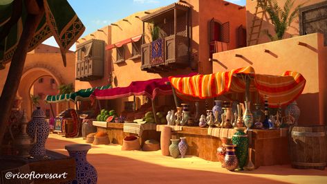 Arabian Market Concept Art, Market Concept Art, Desert Market, Fantasy Market, Arabic Market, Dnd Backgrounds, My Fantasy World, Seni Cat Air, Desert Art