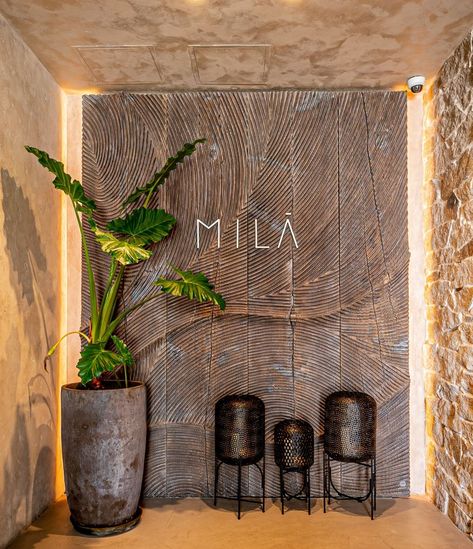 Boho Restaurant, Restaurant Entrance, Boho Bar, Lavabo Design, Modern Restaurant Design, Outdoor Restaurant Design, Spa Room Decor, Selfie Wall, Spa Interior