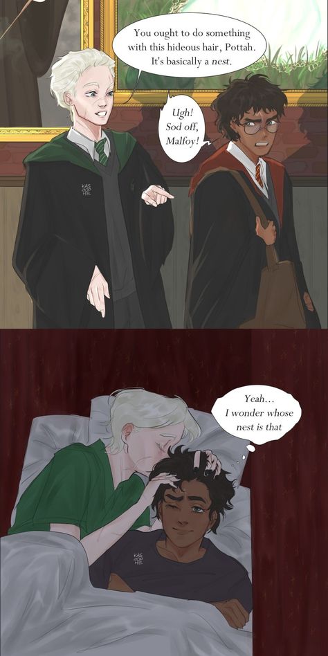 Draco And Harry, Drarry Fanart, Harry Draco, Gay Harry Potter, Harry Potter Feels, Harry Potter Puns, Harry Potter Comics, Images Harry Potter, Harry Potter Artwork