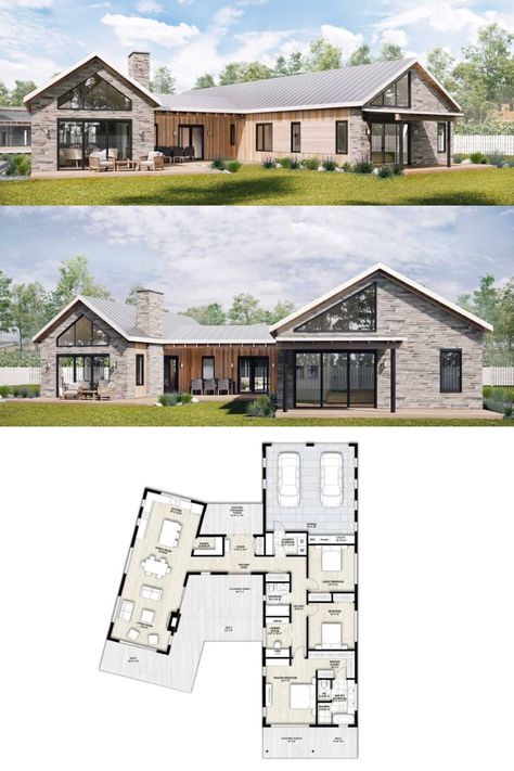 House Plans Ireland | Truoba 821
1990 sq/ft     3 Bed     2 Bath U Shaped House Plans, House Plans Ireland, L Shaped House Plans, Ireland Houses, Small Modern House Plans, American House Plans, Casas The Sims 4, Sims House Plans, House Construction Plan