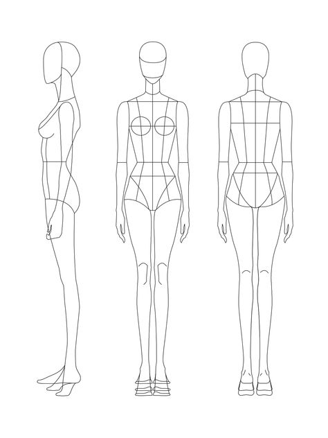 Figurine, Croquis, Female Croquis, Fashion Sketch Template, Croquis Fashion, Fashion Illustration Poses, Body Template, Fashion Design Books, Fashion Figure Drawing