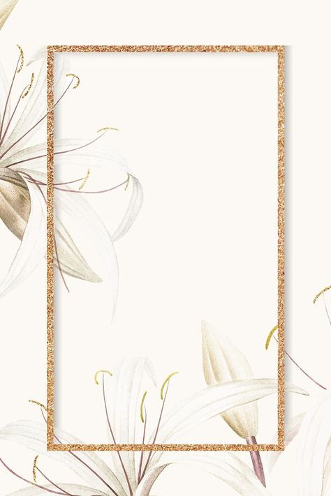 Rectangle golden foliage frame on black | Premium Vector - rawpixel Spider Lily Pattern, White Spider Lily, Desktop Illustration, غلاف الكتاب, White Marble Background, White Spider, Spider Lily, Copper Glitter, Glitter Frame