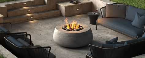 Round Fire Pits | BOXHILL Modern Outdoor Style — Page 2 — Boxhill & Co., LLC Nature, Round Fire Pit Table, Fire Pit Table Set, Fire Pit Art, Fire Pit Materials, Natural Gas Fire Pit, Propane Fire Pit Table, Gas Fire Table, Fire Pit Bowl