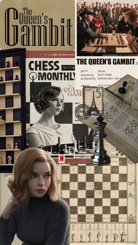 the queens gambit / #thequeensgambit #netflix #netflixseries #series #aesthetic #wallpaper #fyp #fypshuffle #shufflefyp #shuffleinspo The Queen's Gambit Wallpaper, Queen's Gambit Wallpaper, The Queen's Gambit Poster, The Queen's Gambit Aesthetic, Gambit Aesthetic, Gambit Wallpaper, Queen's Gambit Aesthetic, The Queens Gambit, Queens Gambit