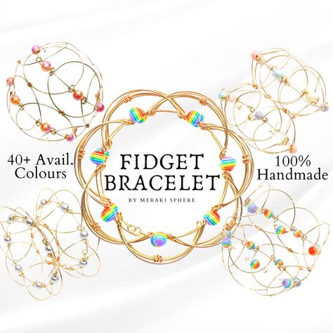 Top rated fidget bracelet (2022) based on 600+ reviews. Shop the largest selection of wire mandala fidget toys and tools for adults and children. Wire mandala fidgets can be an effective and helpful self-rejuvenation tool. Meraki Sphere is a kinetic transforming fidget for those who prefer extra multi-sensory benefits. Mandala Fidget, Wire Mandala, Fidget Bracelet, Fidget Tools, Bridesmaid Bracelet Gift, Sensory Tools, Bracelets With Meaning, Etsy Marketing, Meditation Bracelet