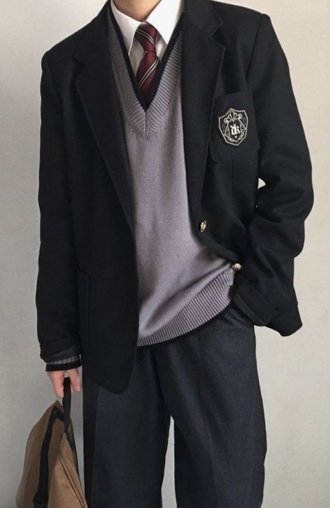 Korean Uniform School, Private School Uniforms, Boys School Outfits, Japanese Uniform, Men's Uniforms, School Uniform Outfits, Cute School Uniforms, School Uniform Fashion, Your Adorable