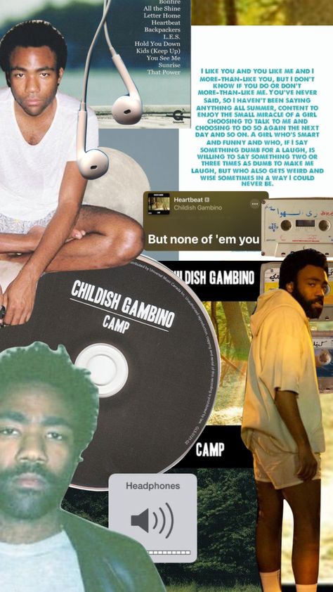 Donald Glover Aesthetic Wallpaper, Les Childish Gambino, Donald Glover Aesthetic, Aura Points, Music Cover Photos, Aesthetic Shuffles, Moodboard Collage, Orange Country, Collage Aesthetic