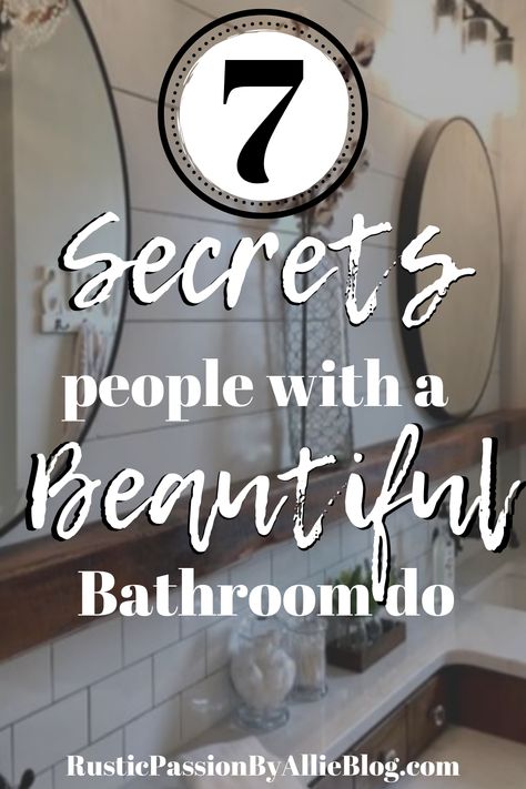 If you are looking to remodel and decorate your dream bathroom on a budget look no further. These tips from an interior designer will help you look like a pro. If you want simple or elegant you will get tons of decor ideas here to create a gorgeous bathroom on a budget. Tons of bathroom decorations if you have a white or gray bathroom. #bathroom #bathroomideas #whitehomedecor #whitebathroom #shiplap #graybathroom #farmhouse #farmhousehomedecor #joannagaines #fixerupper #bathroomdecor #decor Modern Farmhouse Bathrooms, Farmhouse Style Bathroom Decor, Fixer Upper Bathroom, Bathroom On A Budget, How To Patch Drywall, Vinyl Floor Covering, Bathroom Projects, Texture Words, Farmhouse Bathroom Design