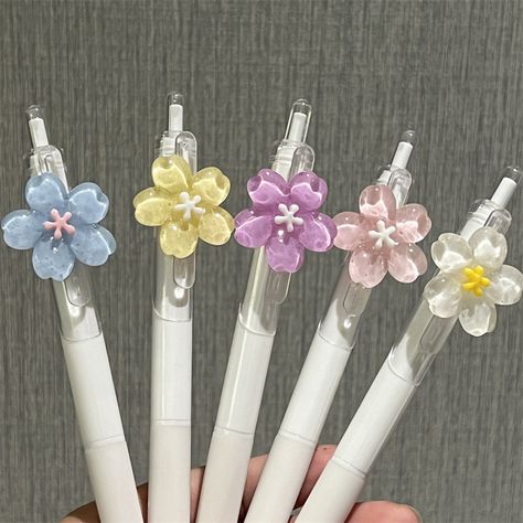 Faster shipping. Better service Pens For School, Bucket Flower, Flower Scissors, Roller Pen, Pretty Pens, Cute Pens, Pen Refills, Cute Notes, Writing Pens