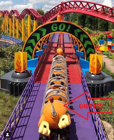 Slinky Dog Dash Trains Have Tails Removed Due To Safety Issues In Toy Story Land Marvel Scenarios, Tokyo Sea, Slinky Dog Dash, Disney World Guide, Japanese Tokyo, Slinky Dog, Toy Story Land, Disney Parade, Disney Scrapbooking