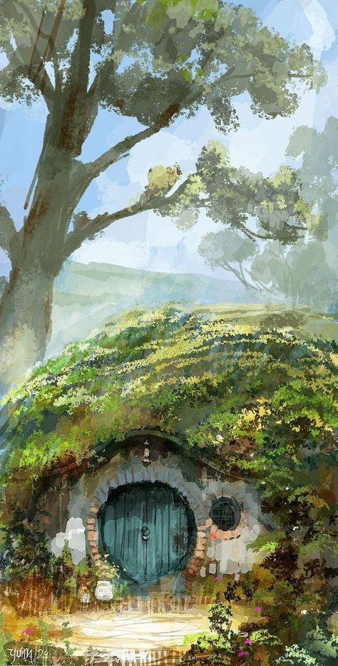 Casa Do Hobbit, Hole In The Ground, Middle Earth Art, Tolkien Art, Lotr Art, Hobbit Hole, Have Inspiration, Hobbit House, The Shire