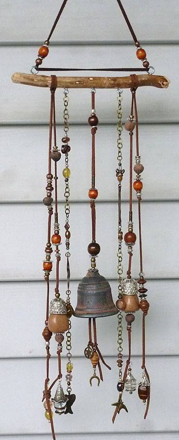 imgfave Mobile Garden, Carillons Diy, Ceramic Bells, Hantverk Diy, Rain Chains, Wind Bell, Deco Nature, Diy Wind Chimes, Rain Chain