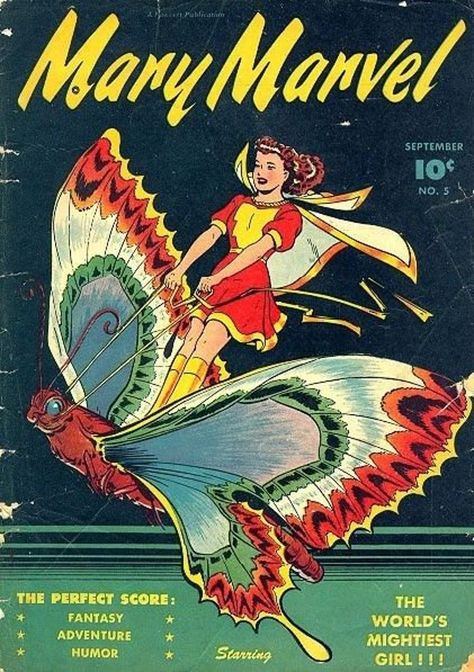 Mary Marvel, Rare Comic Books, Captain Marvel Shazam, Old Comic Books, Retro Comic Book, Golden Age Comics, Classic Comic Books, Comic Manga, Old Comics