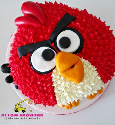 Angry Bird Cake Design, Angry Birds Cake Birthdays, Angrybirds Cake, Sister Birthday Cake, Angry Birds Birthday Cake, Two Layer Cakes, Angry Birds Cake, Bird Cake, Angry Birds Party