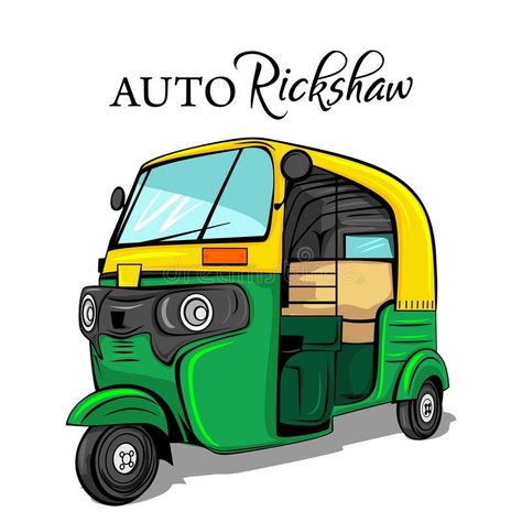Indian auto rickshaw vector illustration royalty free illustration Indian Auto Rickshaw, India Illustration, Auto Rickshaw, تصميم الطاولة, Indian Illustration, Tuk Tuk, Creative Presentation, Cute Canvas Paintings, Baby Boy Photos