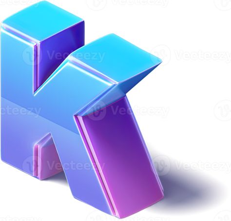 Letter K 3D Isometric The Letter K, 3d Isometric, Letter K, Free Png, Royalty, Royalty Free, Clip Art, Illustrations