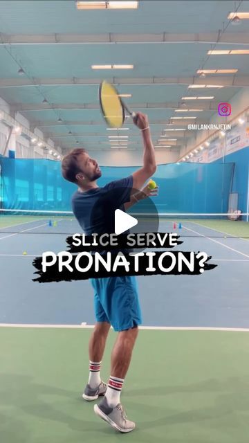 Milan Krnjetin on Instagram: "CORRECT SLICE SERVE - PRONATION? 👌  🎾 This is one of the most common question about serve: Do we need full pronation when hitting slice serve? Simple answer: YES!!!  ✅ Pronation adds a lot of racquet speed and makes serve much more heavier and difficult for opponent!  Tag someone who could use this to improve their serve!  Follow for more tennis content: @milankrnjetin  #milankrnjetin  #tenfitmen  #tennisserve  #tennisserves  #tennistips  #tennistip  #tennispro  #tenniscoaching  #tenniscoach  #tennislessons  #tennislesson  #atptennis  #tennisservice" Tennis Serve Tips, Serve Tennis, Tennis Serve, Atp Tennis, Tennis Drills, Tennis Lessons, Tennis Workout, Tennis Tips, Tennis Coach