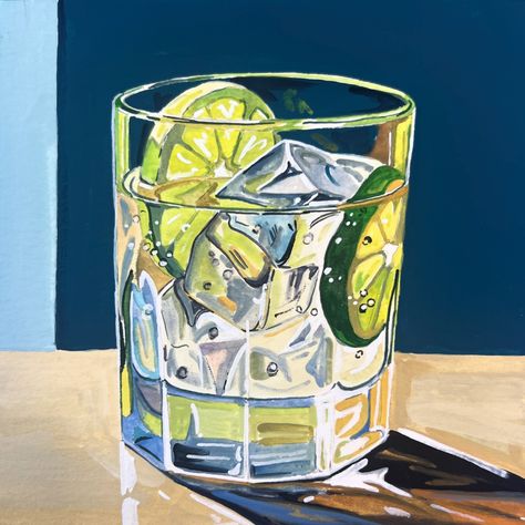 * SOLD * I’m manifesting gin and tonics on the patio on a beautiful spring day! Cheers, friends! Daily Painting Just posted in my online store (KateBirchArt.com) Link in bio! Gouache on paper Paper size 6x6 inches with small white border $125 *** please note for international orders a customs tax may be required upon delivery *** #gouachepainting #stilllifepainting #artistsoninstagram #painteveryday #colorfulart #gouache #dailypainting #dailyart #utahartist #makearteveryday #gouachearti... Gin And Tonic Painting, Gouache Painting Still Life, Cheers Friends, Still Life Drawing, Daily Painting, Painting Still Life, Gin And Tonic, Kawaii Art, Paper Paper