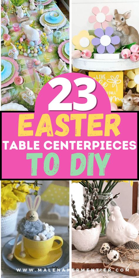 easter centerpieces to diy for table Easter Table Setting Ideas, Diy Easter Centerpieces, Eco Friendly Easter, Easter Centerpieces Diy, Wooden Box Centerpiece, Easter Tablescape, Easter Egg Tree, Spring Things, Tablescape Ideas