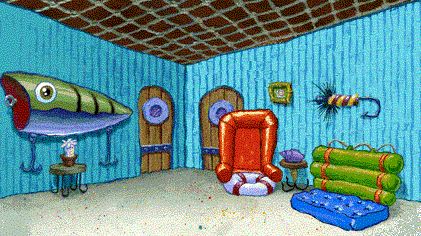 Spongebob living room Room Background For Zoom, Background For Zoom, Zoom Conference Call, Spongebob Friends, Zoom Wallpaper, Spongebob House, Spongebob Background, Spongebob Pics, سبونج بوب