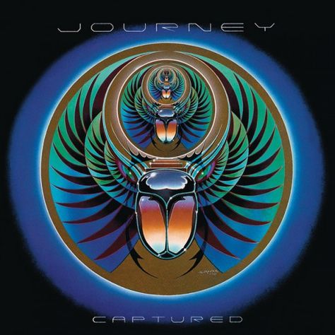 Journey "Captured" Columbia Records KC2 37016 2 12" LP Vinyl Record Set US Pressing (1981)  Album Cover Art by Stanley Mouse Alton Kelley, 80s Album Covers, Journey Albums, Journey Songs, Wheel In The Sky, Journey Band, Musica Disco, Journey Steve Perry, Classic Album Covers