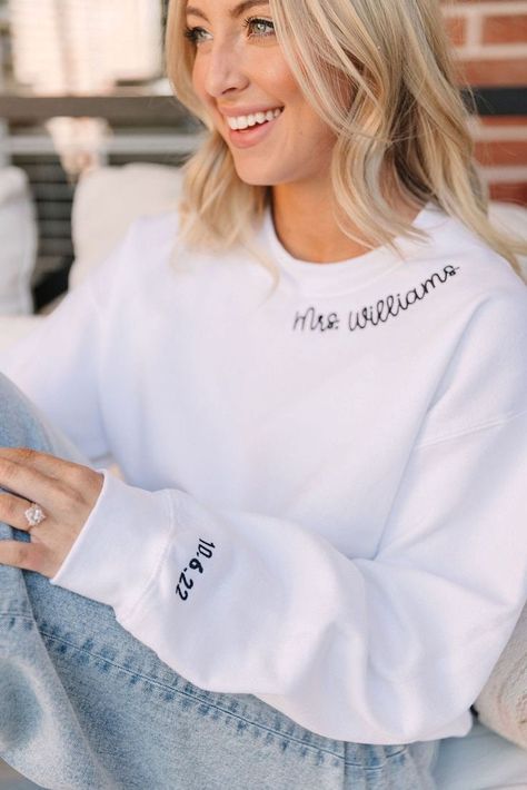 Wrap yourself in personalized luxury with our Handmade Personal Name and Date Embroidered Sweater. Made with meticulous attention to detail, this sweater is a beautiful blend of comfort and style. Each sweater is lovingly crafted by skilled artisans, ensuring a one-of-a-kind piece that will instantly become a cherished keepsake. The personalized embroidery on this sweater adds a unique touch that makes it truly special. Choose to have your name and a significant date beautifully stitched onto the soft fabric. Whether it's your own name and birthdate or the name and birthdate of a loved one, this sweater allows you to create a personalized keepsake that will be treasured for years to come. Crafted from high-quality materials, this sweater offers not only a comfortable fit but also exception