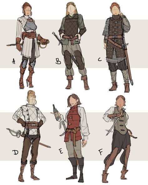 ArtStation - Fantasty Batch 1 , Pavel Hristov Midevil Outfits Royal, Medieval Dress Reference, Pirate Outfit Concept Art, High Fantasy Costume, Knight Casual Outfit, Medevial Outfit, Hand Clutching Reference, Strixhaven Uniform, How To Dress Like A Pirate